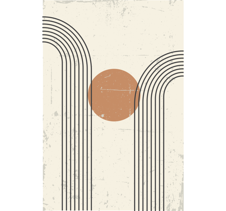 Stores marrons Demi-arc abstrait - TenStickers