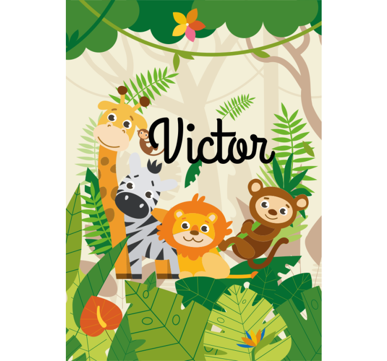Store enfants animaux de la jungle personnalisésAnimaux de la jun - TenStickers