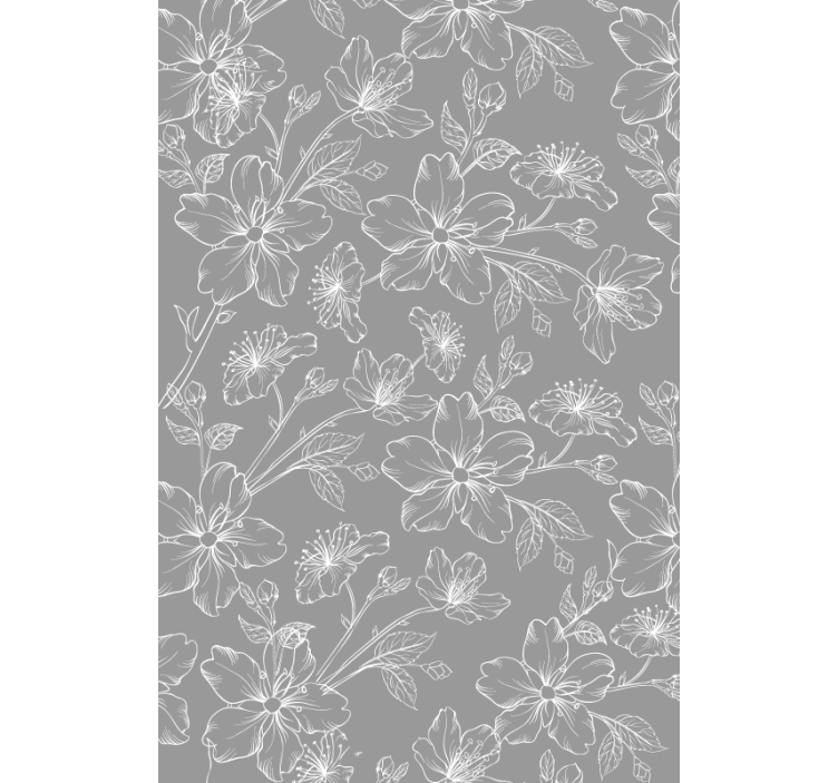 Store fleurs motif grisMotif grisé - TenStickers