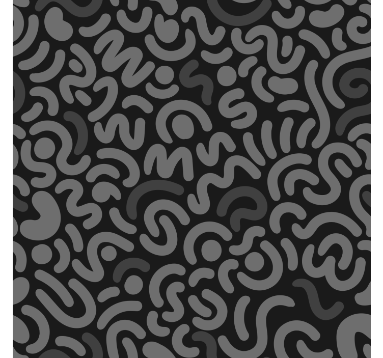 Store salon lignes arrondies noires abstraites - TenStickers