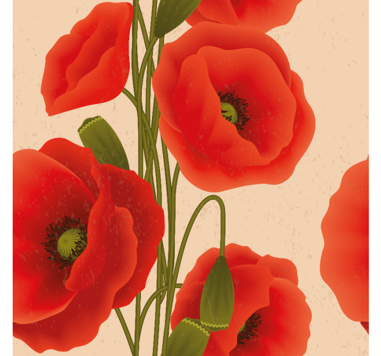 Store fleurs et plantes coquelicots - TenStickers