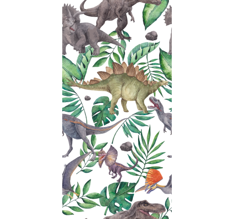 Store dinosaure motif aquarelle jurassique - TenStickers