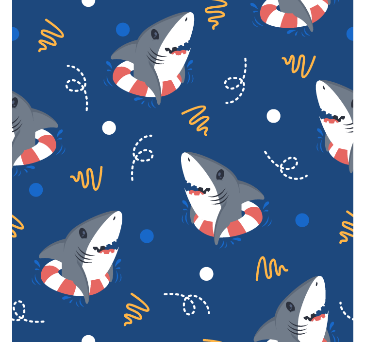 Store amusants modèle de requin sauveteur - TenStickers