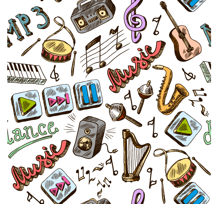 Store amusants modèle de musique - TenStickers