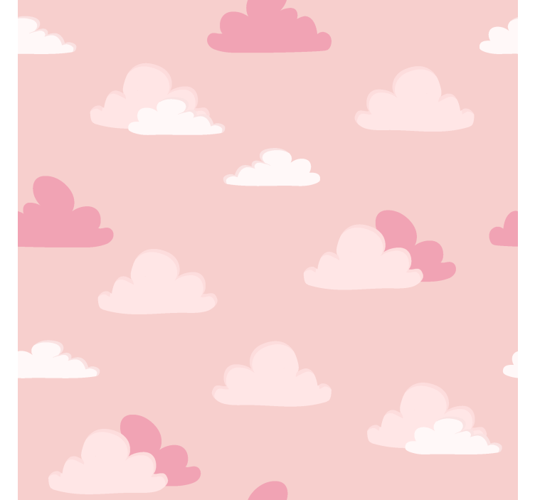 Store nuages motif rose et blanc - TenStickers