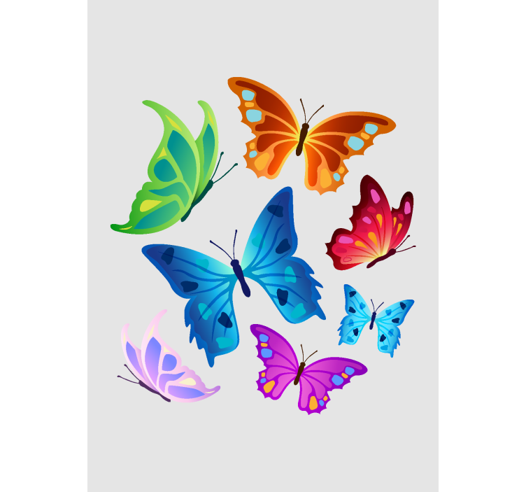 Store papillon grandes ailes colorées - TenStickers