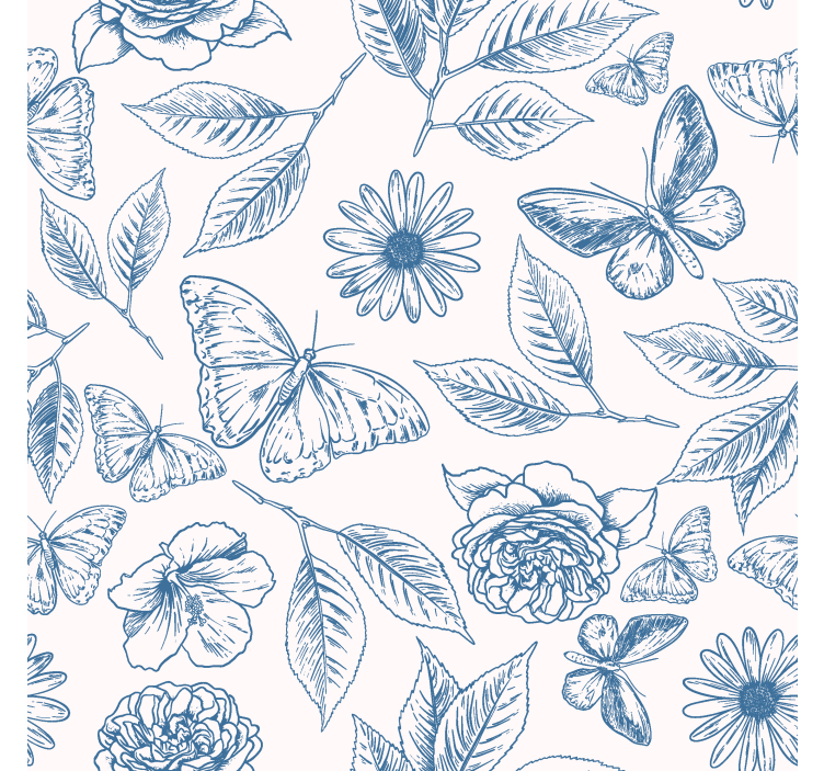 Store papillon art floral - TenStickers