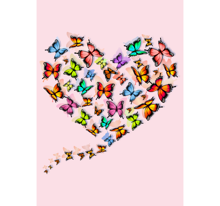 Store papillon conception de coeur - TenStickers