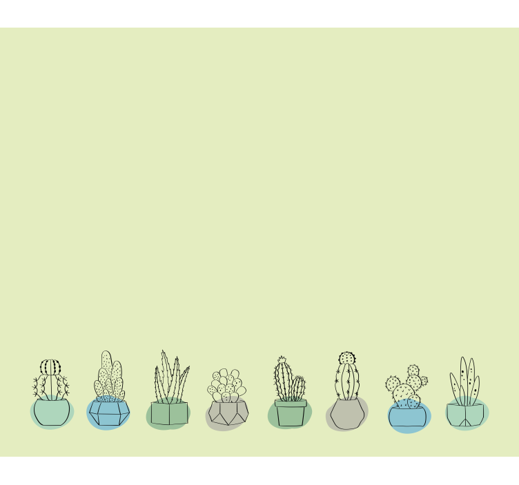 Store cactus pervenche verte - TenStickers