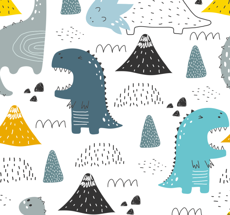 Store enrouleur dinosaures modèle scandinave - TenStickers