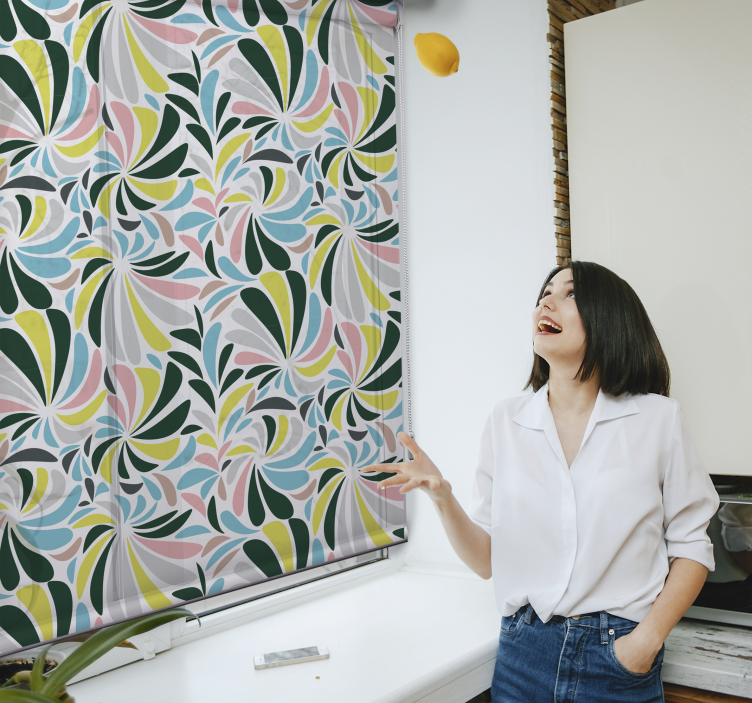 Stores enrouleurs fleurs et plantes motif floral élégant - TenStickers