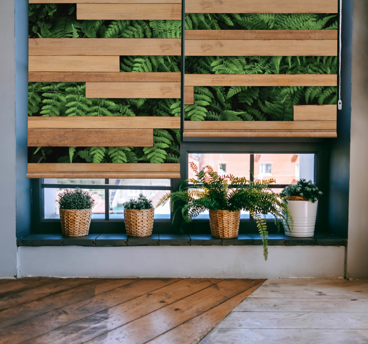 Store enrouleur arbre superposition de verdure luxuriante - TenStickers