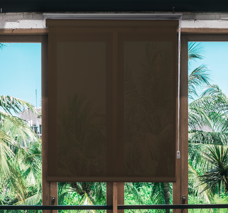 Store enrouleur marron simplicité opaque - TenStickers