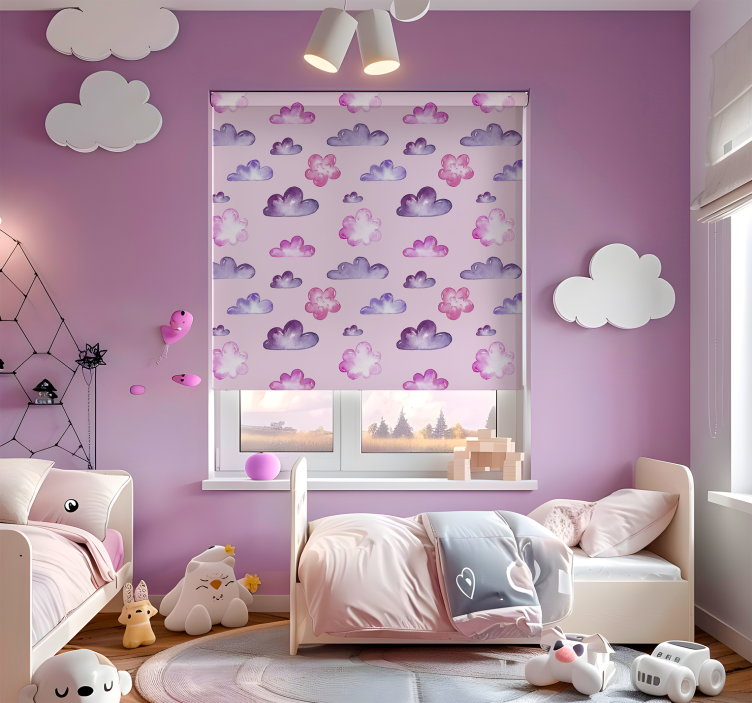 Store nuages motif rose - TenStickers