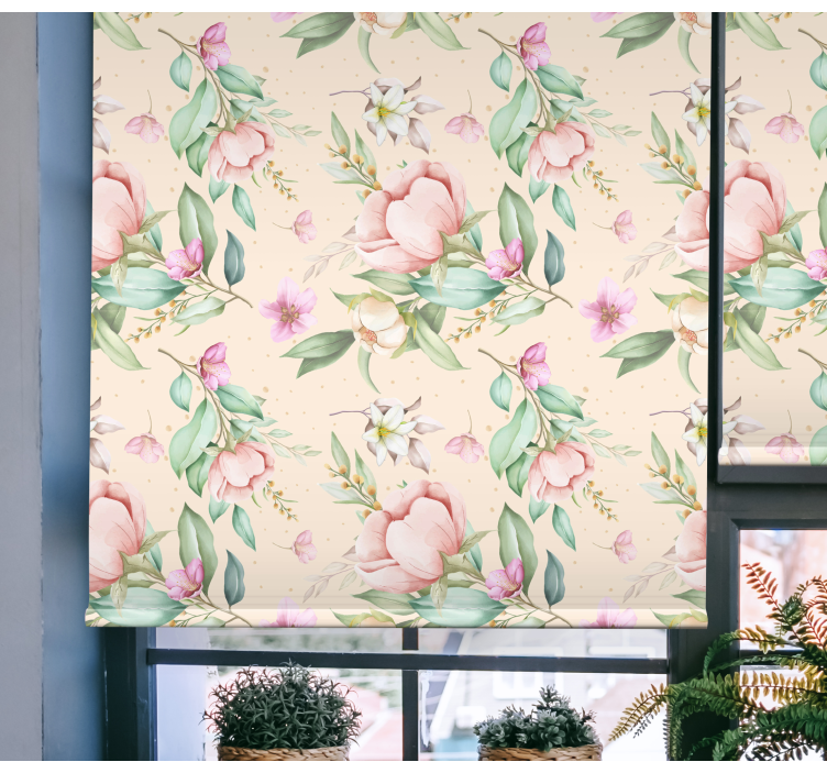 Stores balcon Dessin floral original - TenStickers
