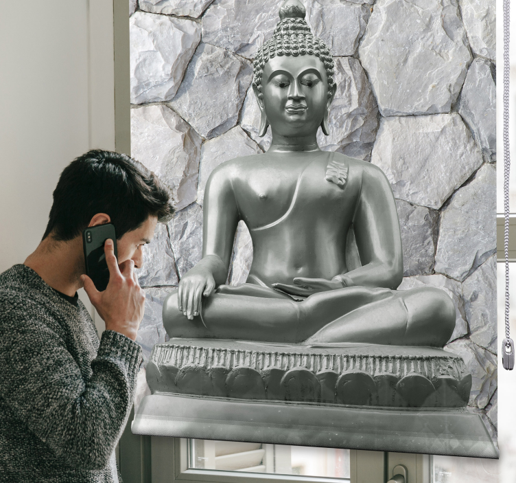 Store bouddha zen effet pierre - TenStickers