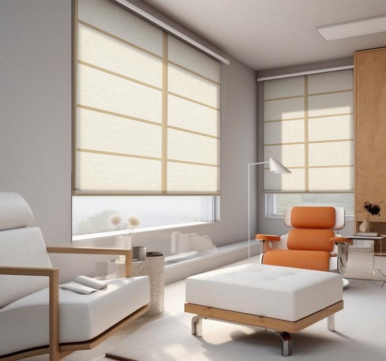 Store textures et motifs structure de panneaux japonais - TenStickers