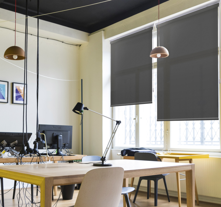 Stores élégants Couleur unie gris anthracite - TenStickers