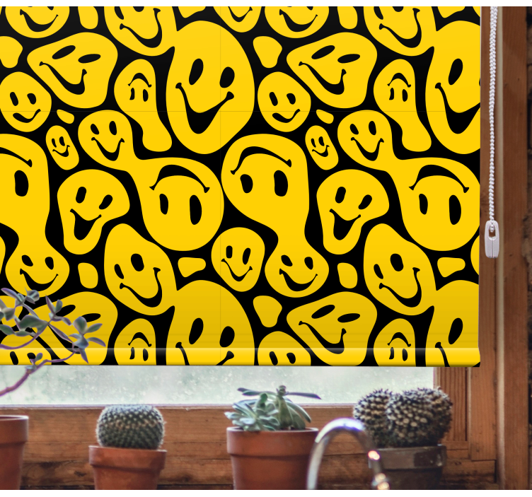Store enrouleur amusant motif de visage souriant - TenStickers