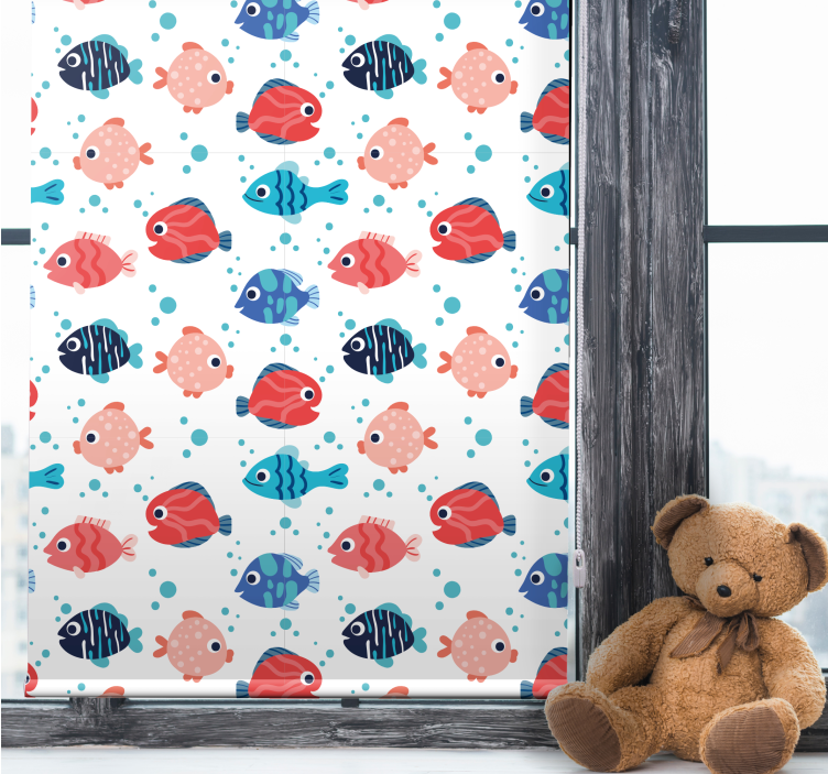 Store enrouleur animaux motif de poisson coloré - TenStickers