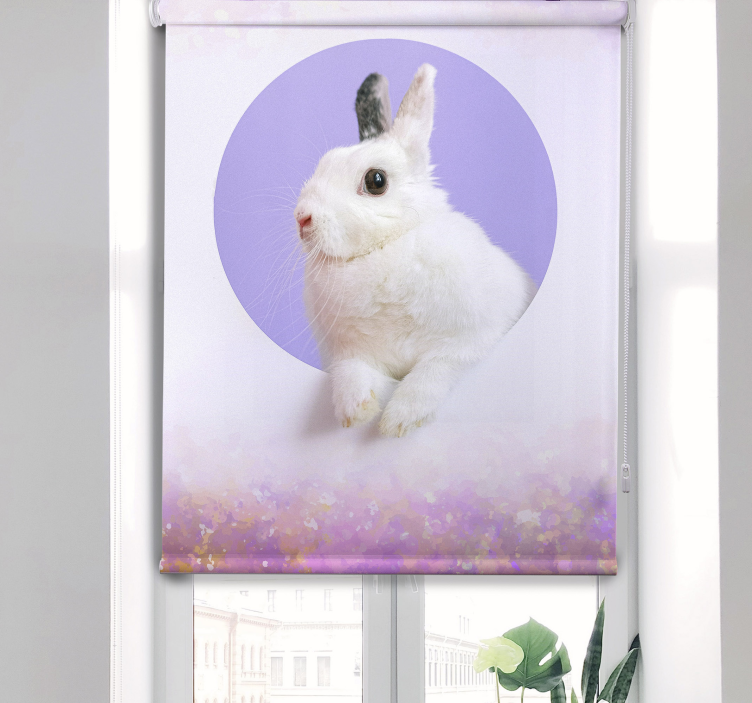 Store enrouleur animaux portrait de lapin - TenStickers