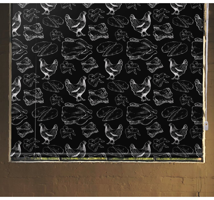 Store enrouleur original poulets et viande - TenStickers