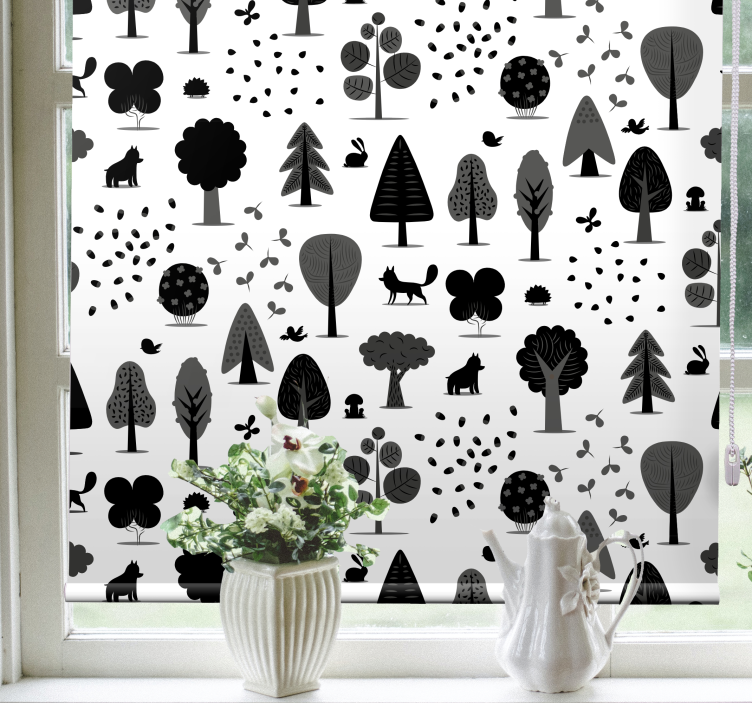 Store enrouleur scandinave motifs naturels stylisés - TenStickers