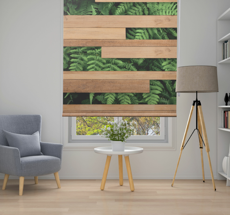 Store enrouleur arbre superposition de verdure luxuriante - TenStickers