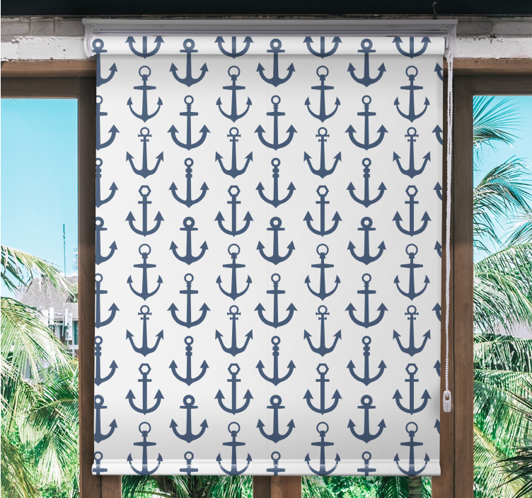 Store enrouleur autres motif d'ancre nautique - TenStickers