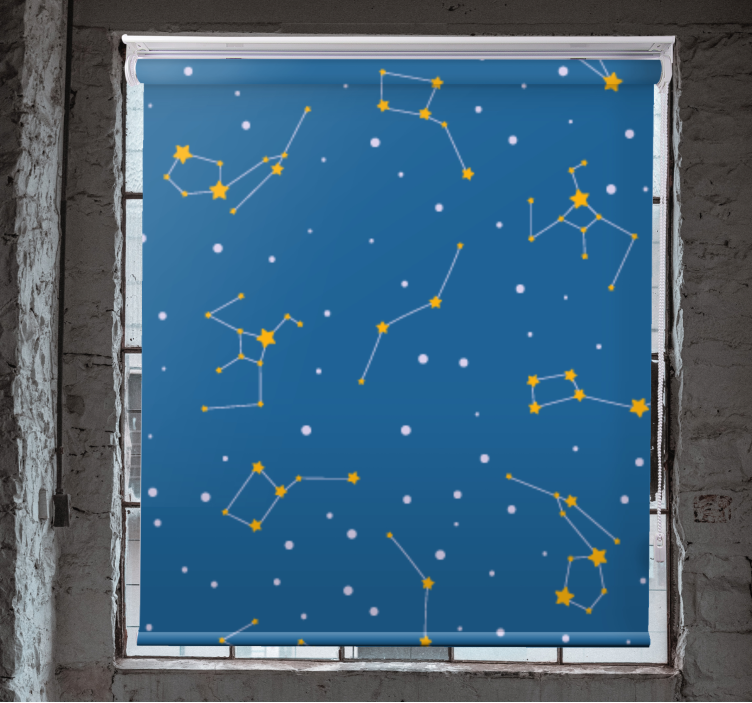 Store enrouleur bleu conception de motifs de constellation - TenStickers