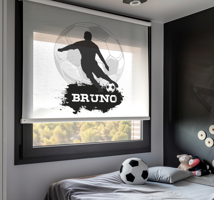 Store enrouleur football ballon de foot personnalisable - TenStickers