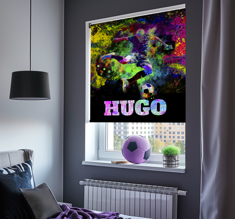 Store enrouleur football design coloré - TenStickers