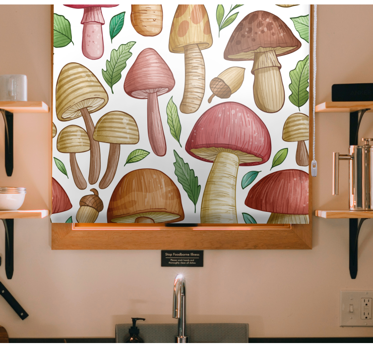 Store enrouleur fruits et légumes collection de champignons - TenStickers