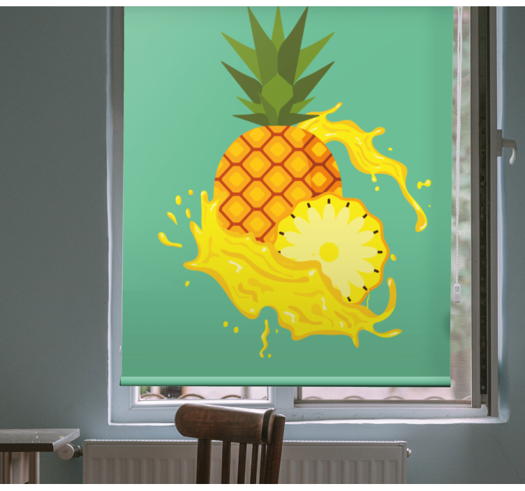 Store enrouleur fruits et légumes éclaboussures d'ananas - TenStickers