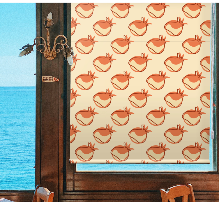 Store enrouleur fruits et légumes motif légumes beige - TenStickers