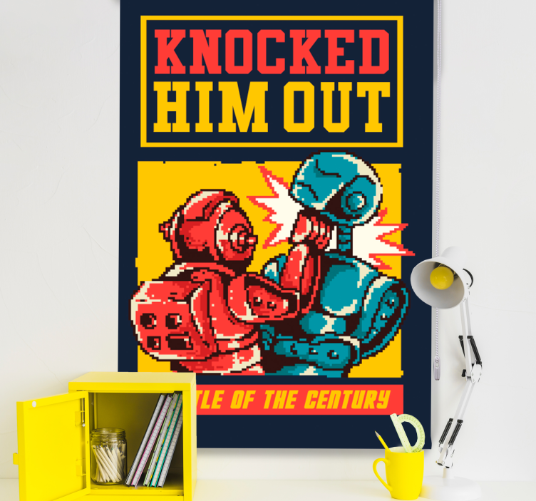 Store enrouleur geek match de boxe robotique - TenStickers