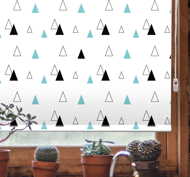 Store enrouleur scandinave motif triangulaire minimaliste - TenStickers