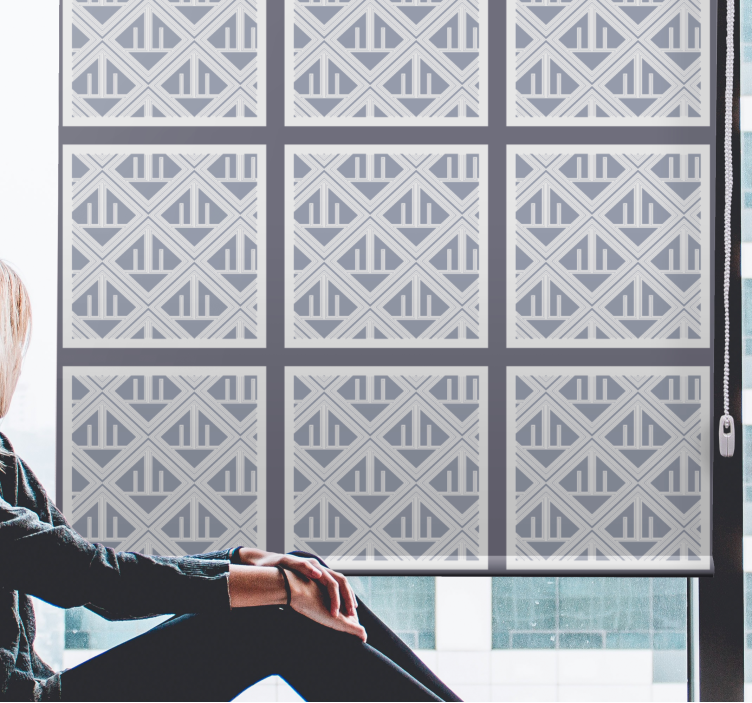 Store enrouleur moderne sections à motifs géométriques - TenStickers
