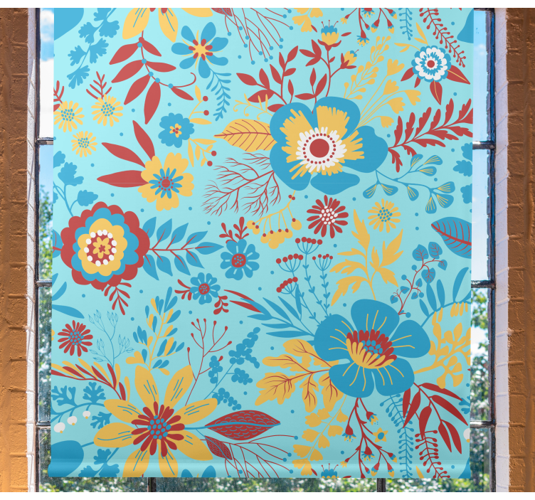 Store enrouleur motif fleur affichage de motifs botaniques - TenStickers