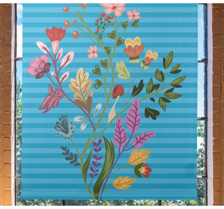 Store enrouleur motif fleur arrangement botanique - TenStickers