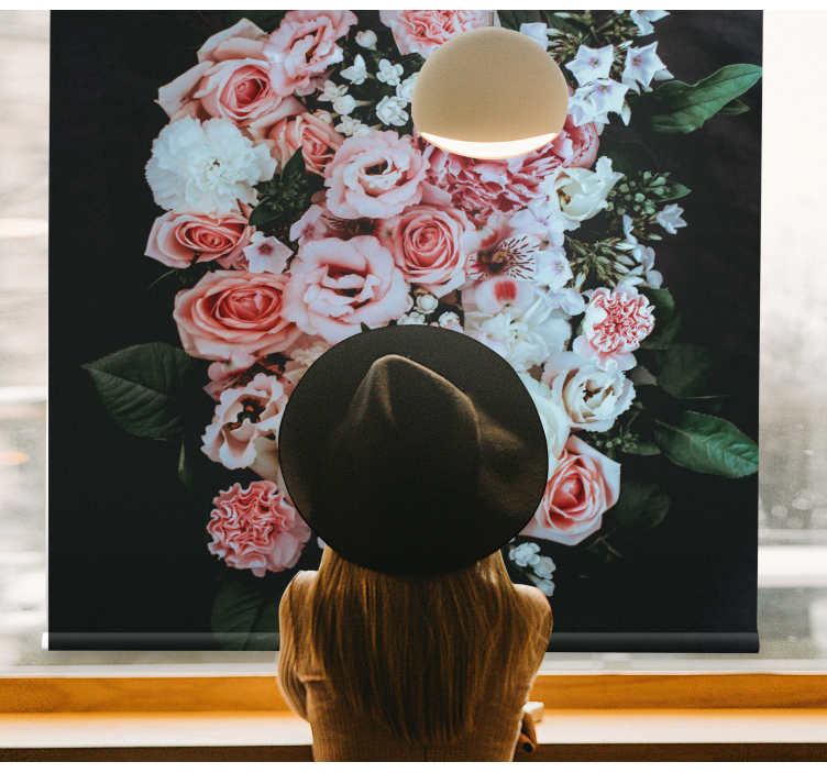 Store enrouleur motif fleur composition florale fleurie - TenStickers