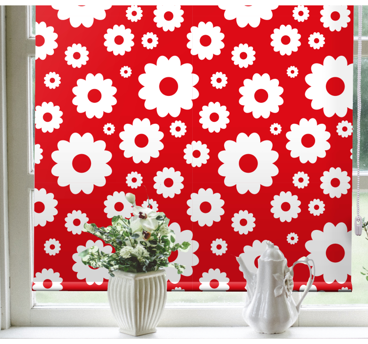 Store enrouleur motif fleur motif botanique charmant - TenStickers