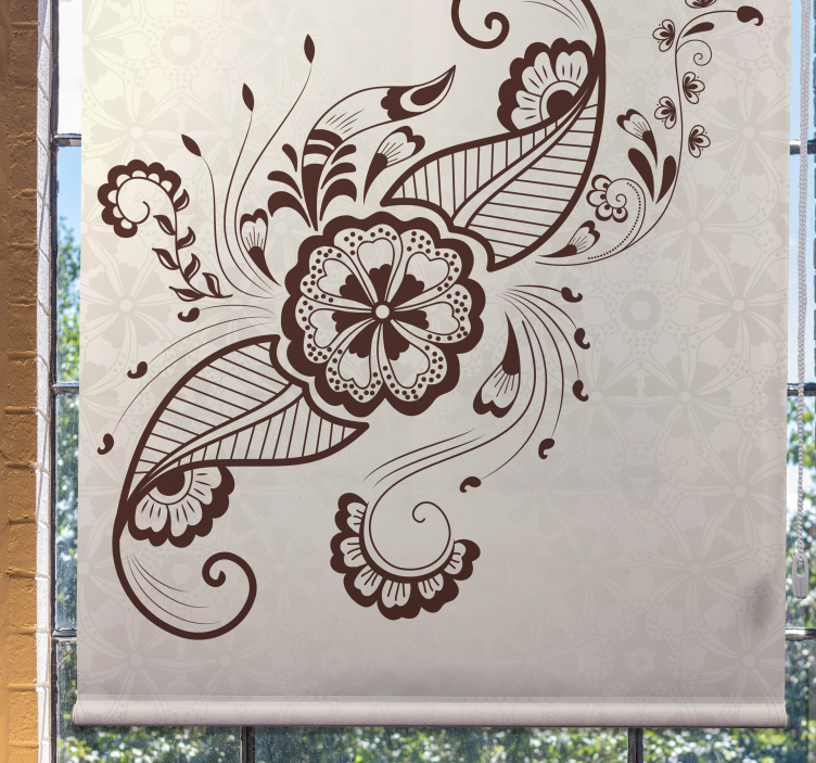 Store enrouleur motif fleur motif floral complexe - TenStickers