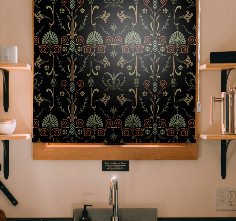Store enrouleur cuisine motifs de feuillage gracieux - TenStickers