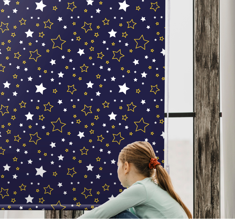 Store enrouleur pour chambre enfant motif de nuit étoilée - TenStickers