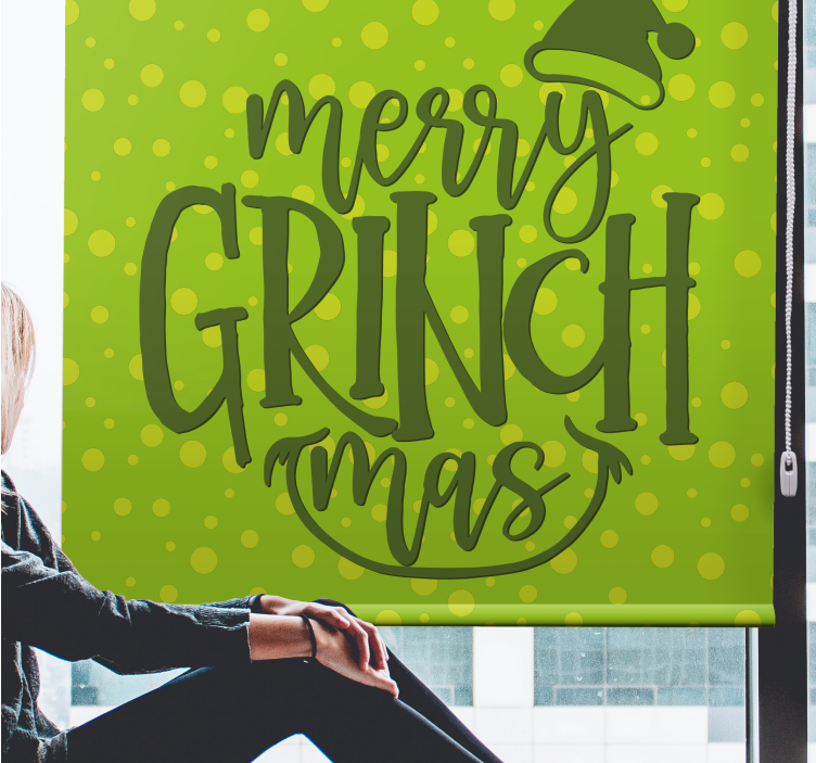 Store enrouleur phrases joyeux grinchmas - TenStickers