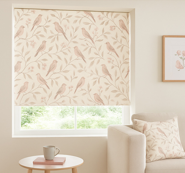 Store enrouleur pour chambre ado sentier ornithologique vintage - TenStickers