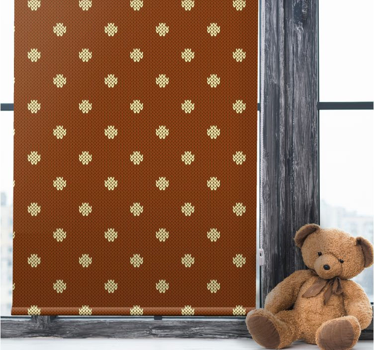 Store enrouleur pour chambre enfant motif simple marron - TenStickers
