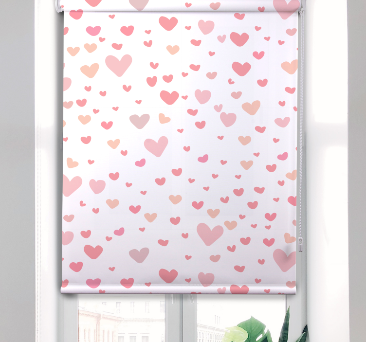 Store enrouleur romantique motif de coeur - TenStickers