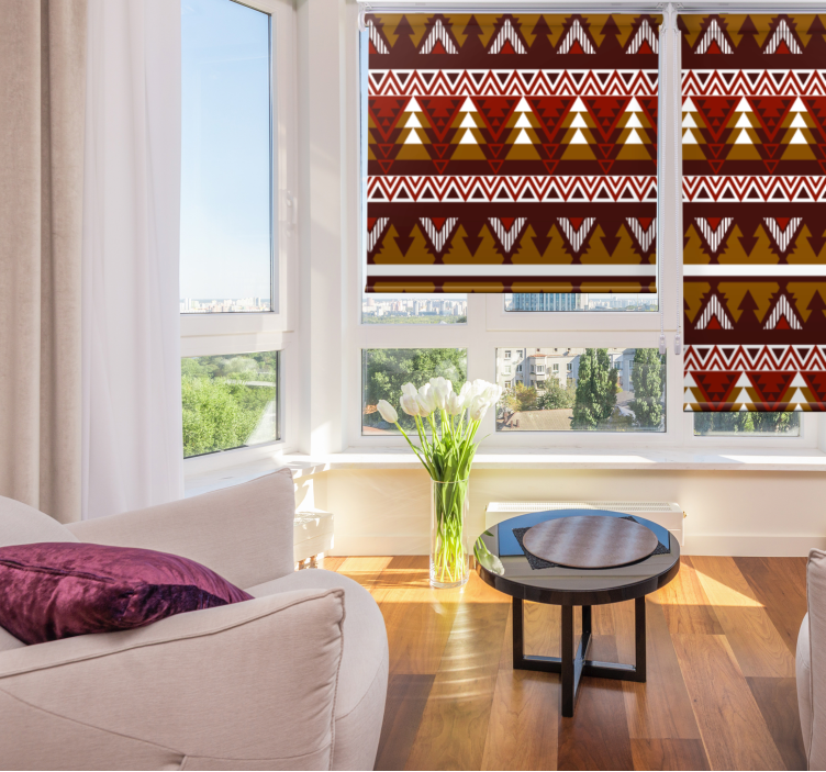 Store enrouleur scandinave motif de forêt géométrique - TenStickers